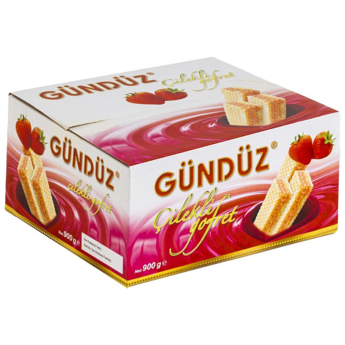 Gündüz Gofret Çilekli 900g