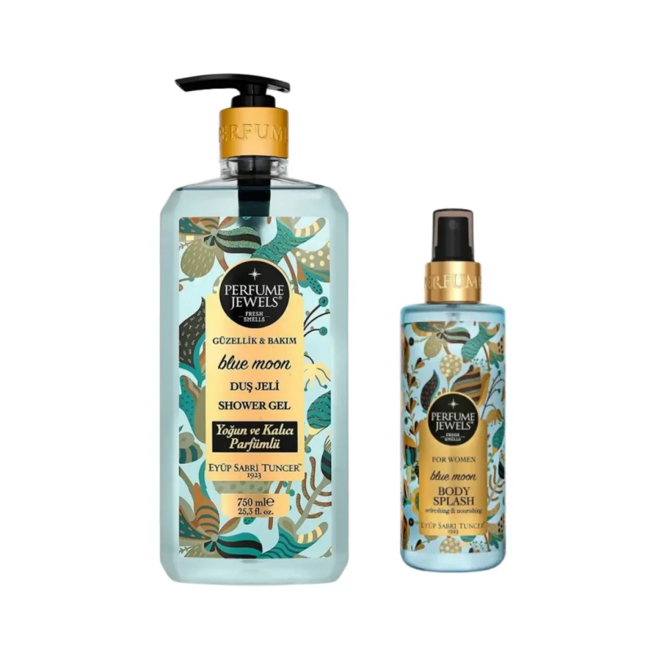 Eyüp Sabri Tuncer Blue Moon Duş Jeli 750 ml + Eyüp Sabri Tuncer Blue Moon 250 ml Vücut Spreyi 2'Li Set