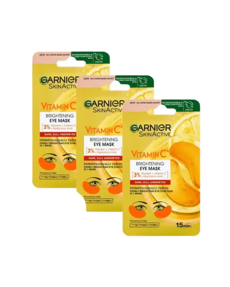 Garnier C Vitamini Parlak Aydınlatıcı Göz Maskesi 3'lü Set