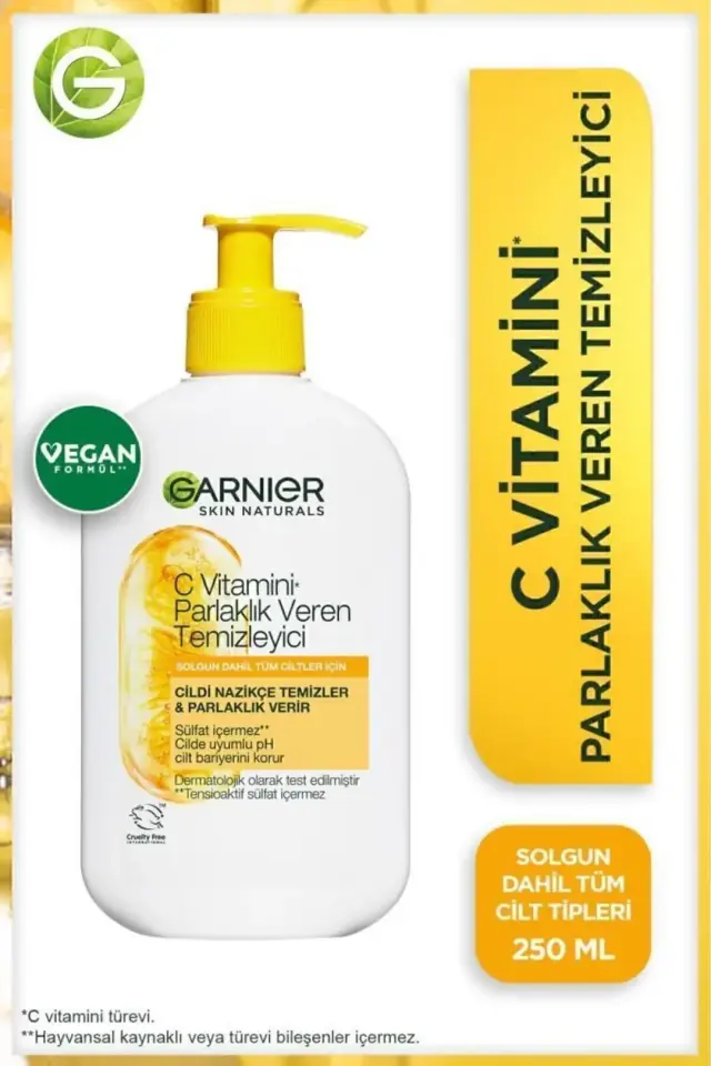 Garnier C Vitamini Parlaklık Veren Temizleyici 250 ML