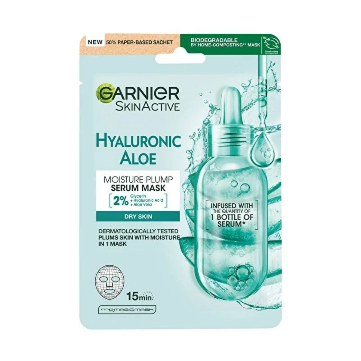Garnier Hyaluronik Aloe Tazeleyici Kağıt Yüz Maskesi 28 gr