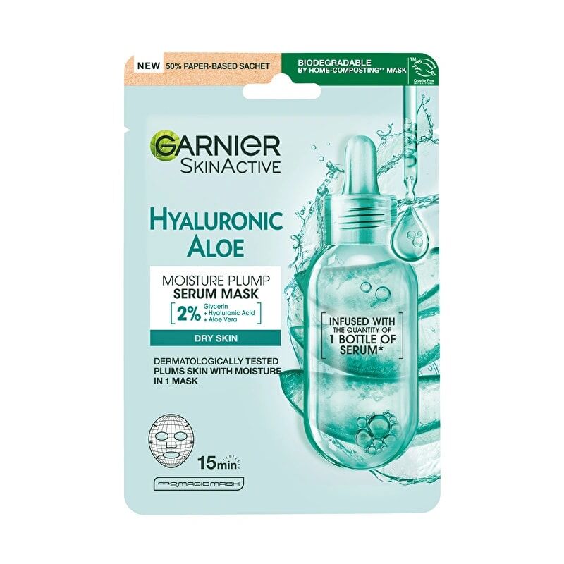 Garnier Hyaluronik Aloe Tazeleyici Kağıt Yüz Maskesi 28 gr
