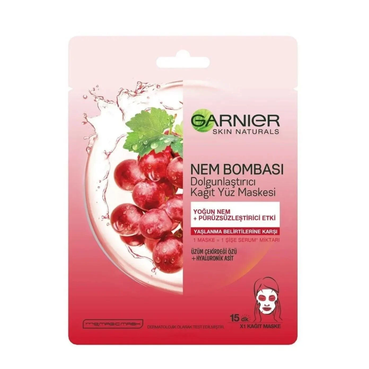Garnier Kağıt Maske Nem Bombası Üzüm Çekirdeği Özü