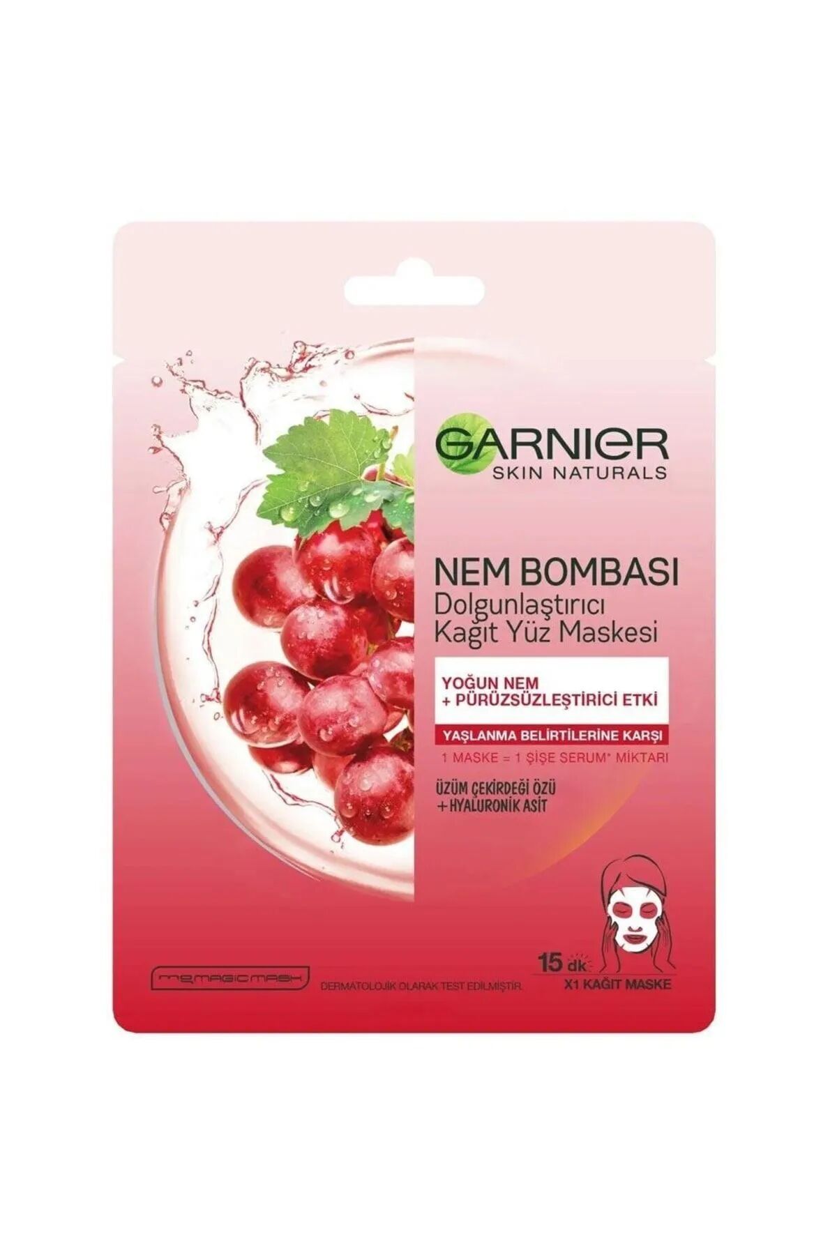 Garnier Kağıt Maske Nem Bombası Üzüm Çekirdeği Özü