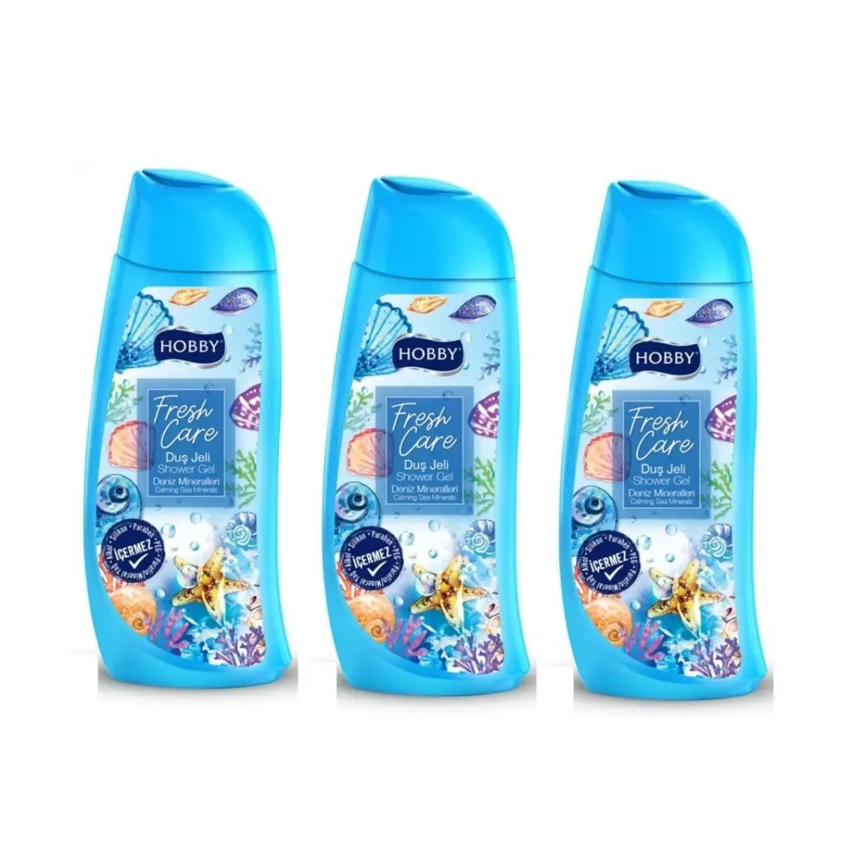 Hobby Duş Jeli Fresh Care Deniz Mineralleri 500 ml X 3 Adet
