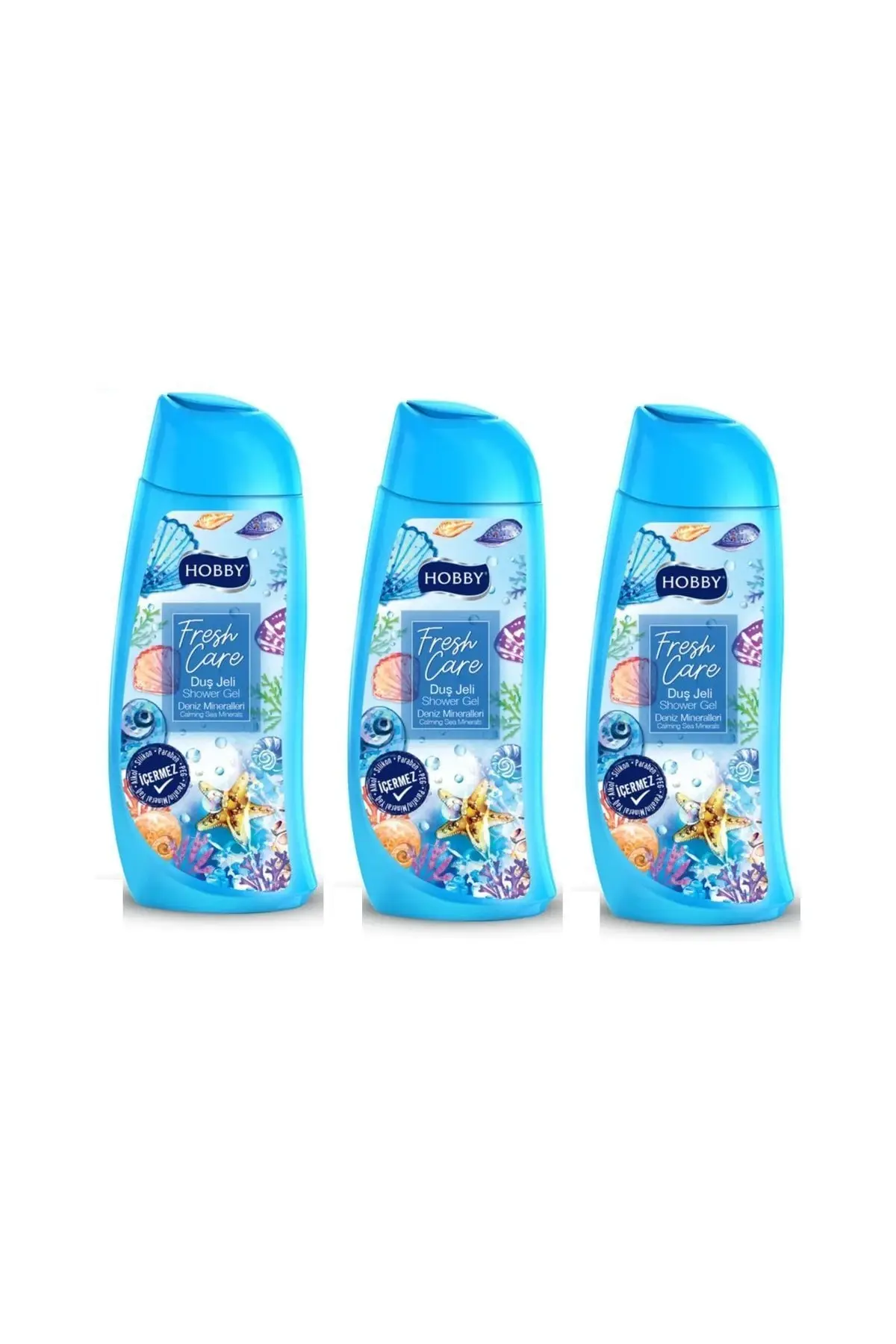 Hobby Duş Jeli Fresh Care Deniz Mineralleri 500 ml X 3 Adet