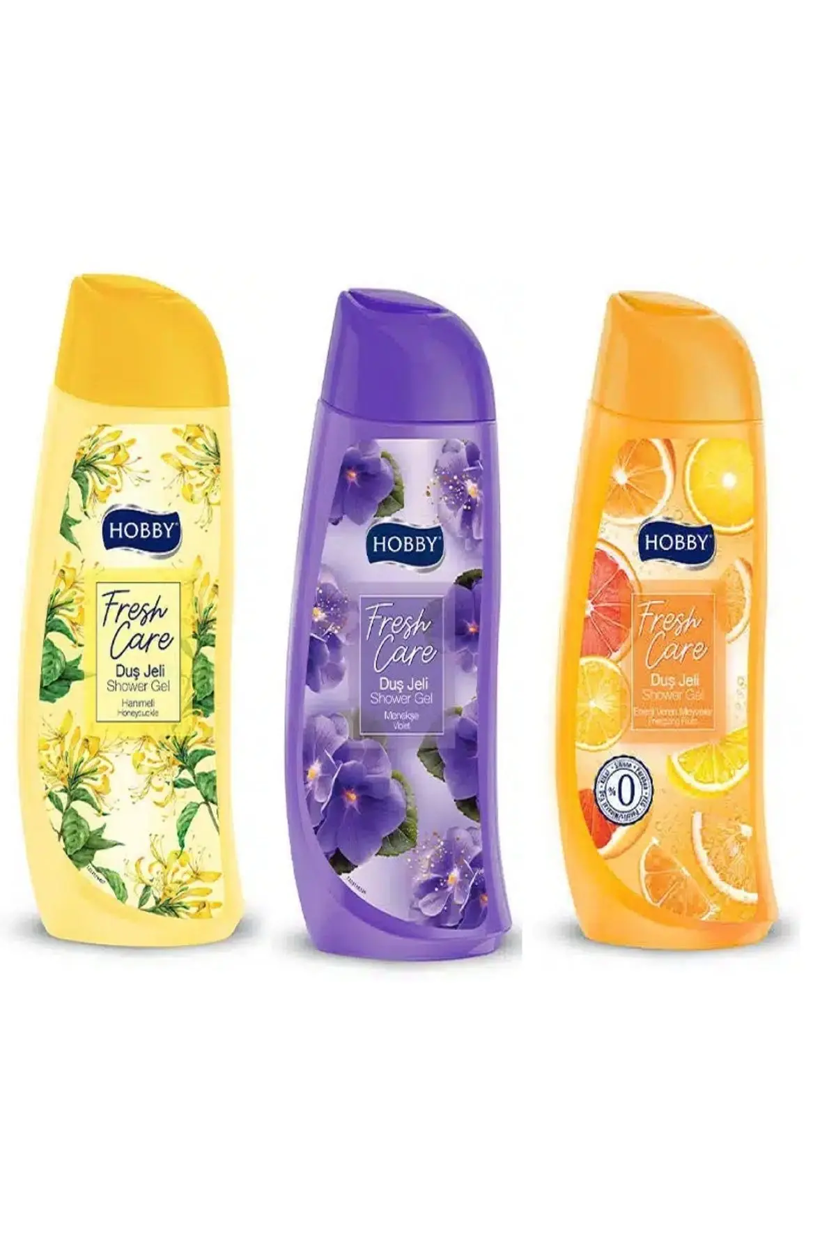 Hobby Fresh Care Duş Jelleri (Hanımeli, Enerji Veren Meyveler, Menekşe 500ml)