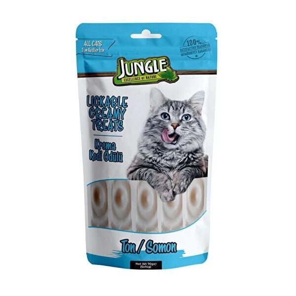 Jungle Krema Kedi Ödül Maması Ton-Somon 5x14 Gr