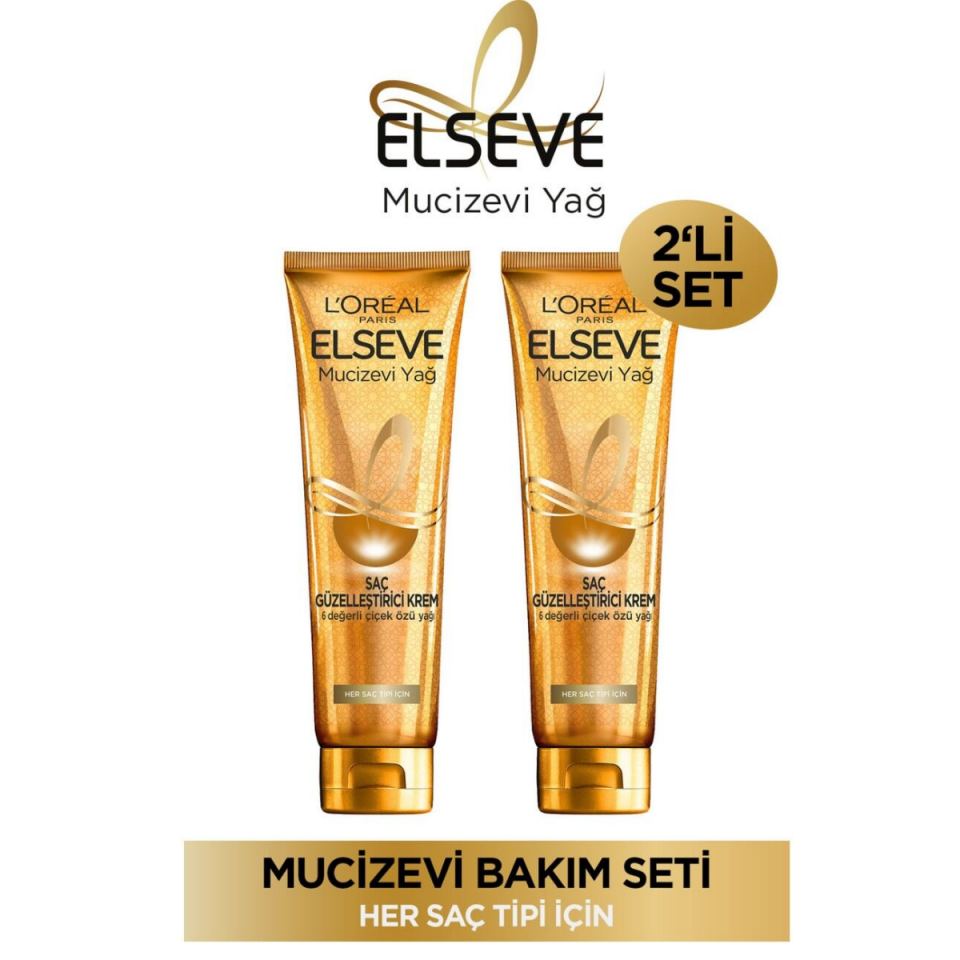 L'oréal Paris Elseve Mucizevi Yağ Saç Güzelleştirici Krem 150 ml x 2 adet