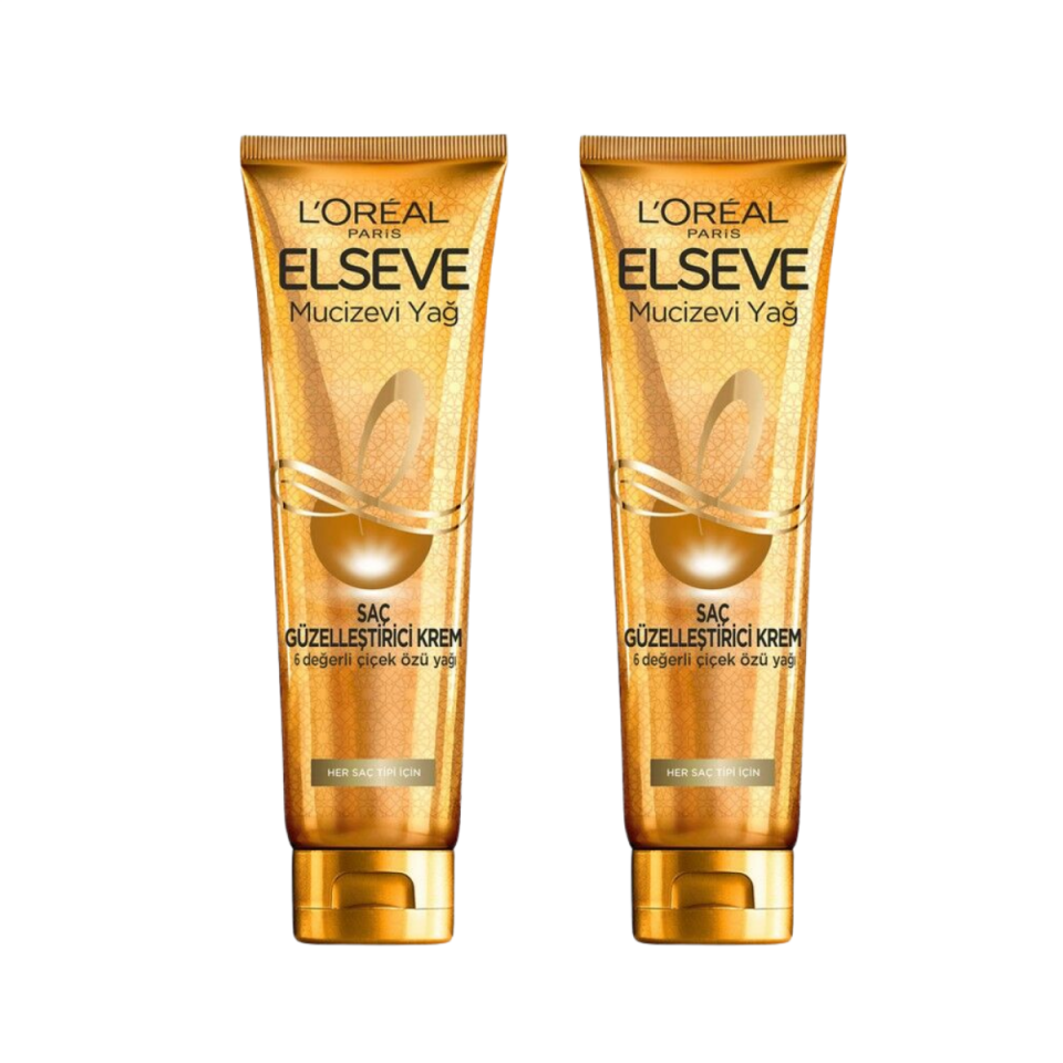 L'oréal Paris Elseve Mucizevi Yağ Saç Güzelleştirici Krem 150 ml x 2 adet