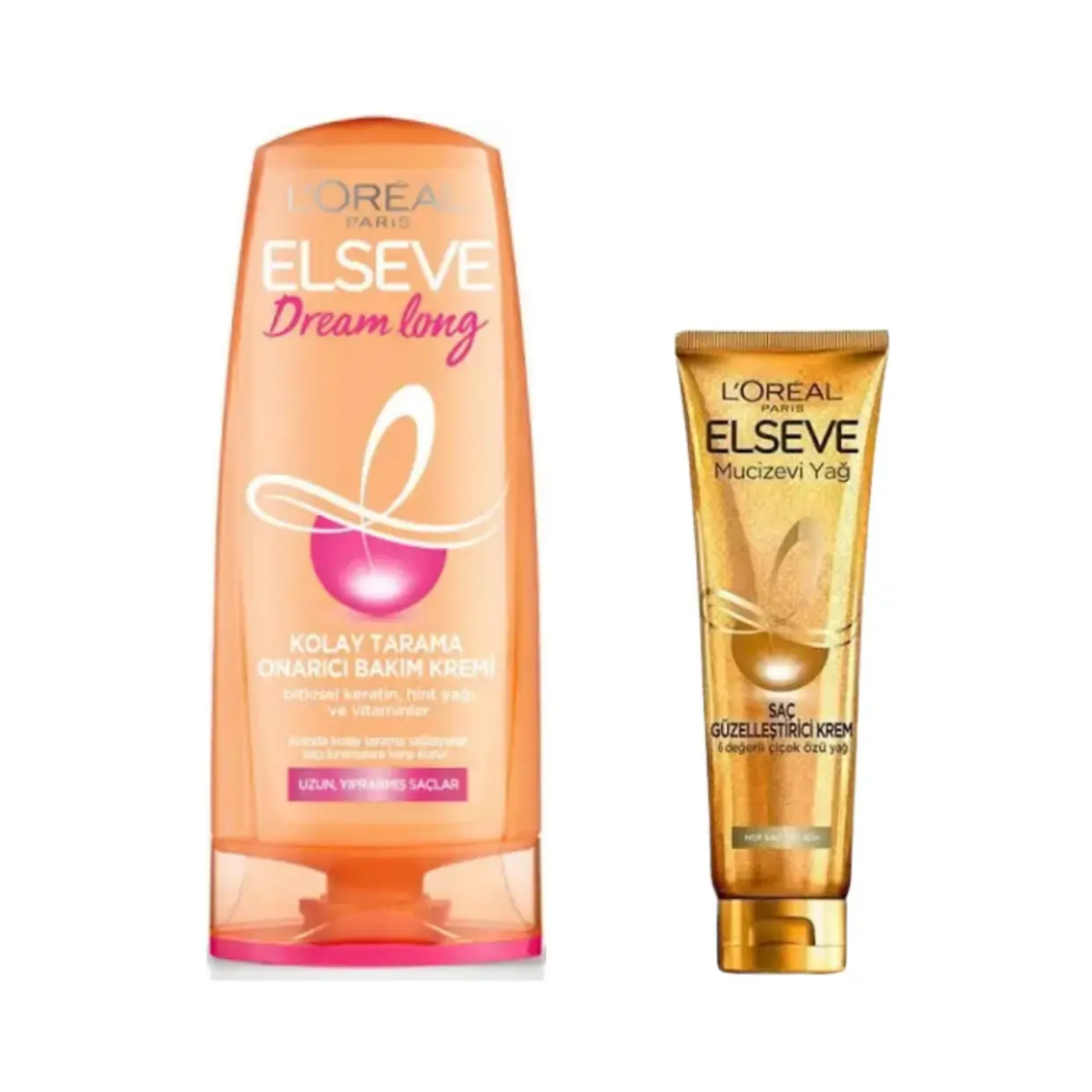 Loreal Elseve Dream Long Onarıcı Bakım Şampuanı 360 ml Mucizevi Yağ Saç Güzelleştirici Krem 150 ml