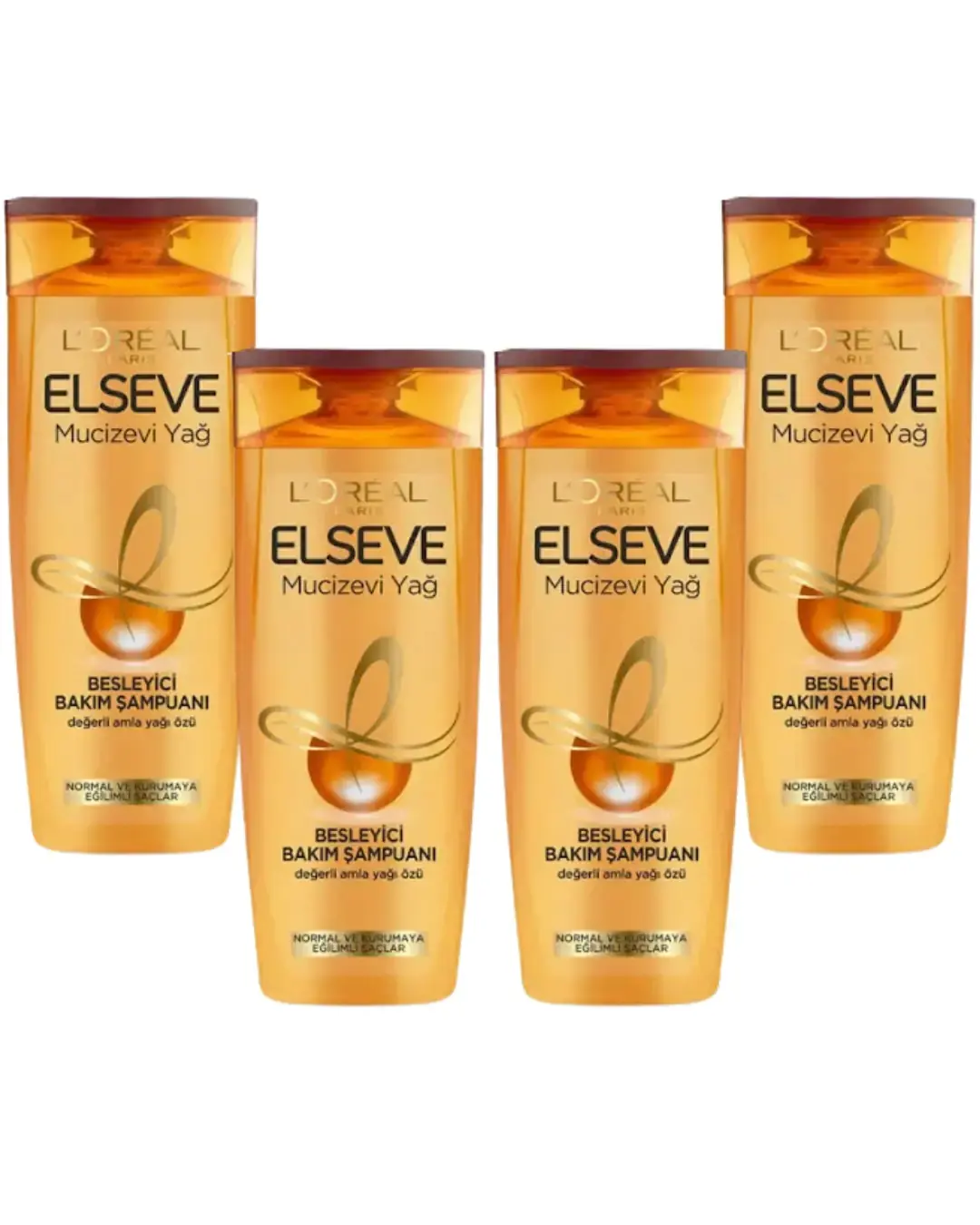 Loreal Elseve Mucizevi Yağ Besleyici Bakım Şampuanı 390 ml 4'lü Set