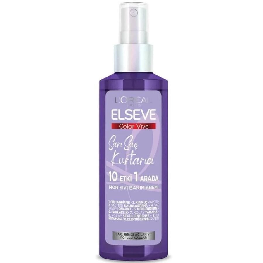 Loreal Paris Elseve Color Vive Sarı Saç Kurtarıcı 150ml-Mor Sıvı Krem