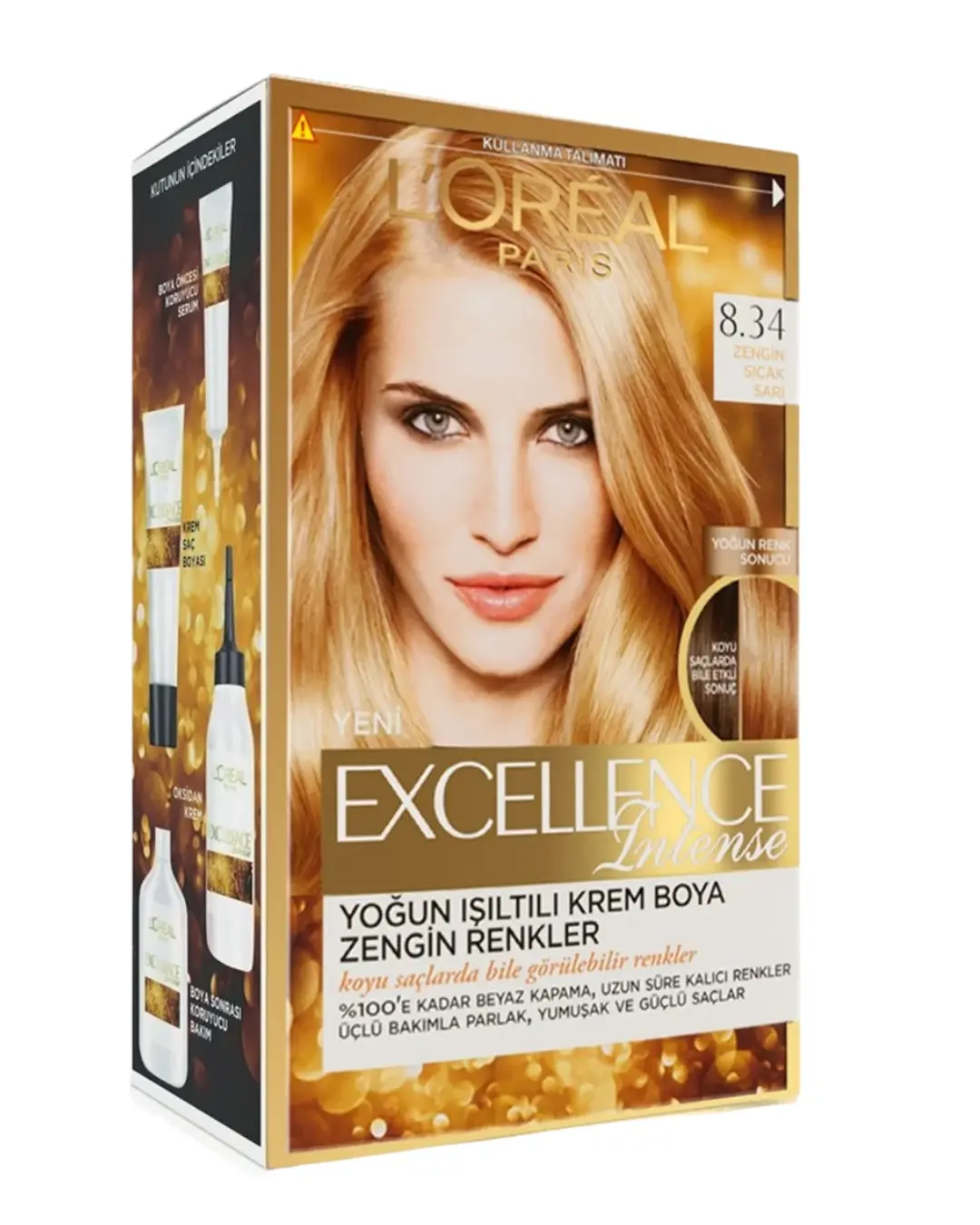 Loreal Paris Excellence Intense 8.34 Zengin Sıcak Sarı