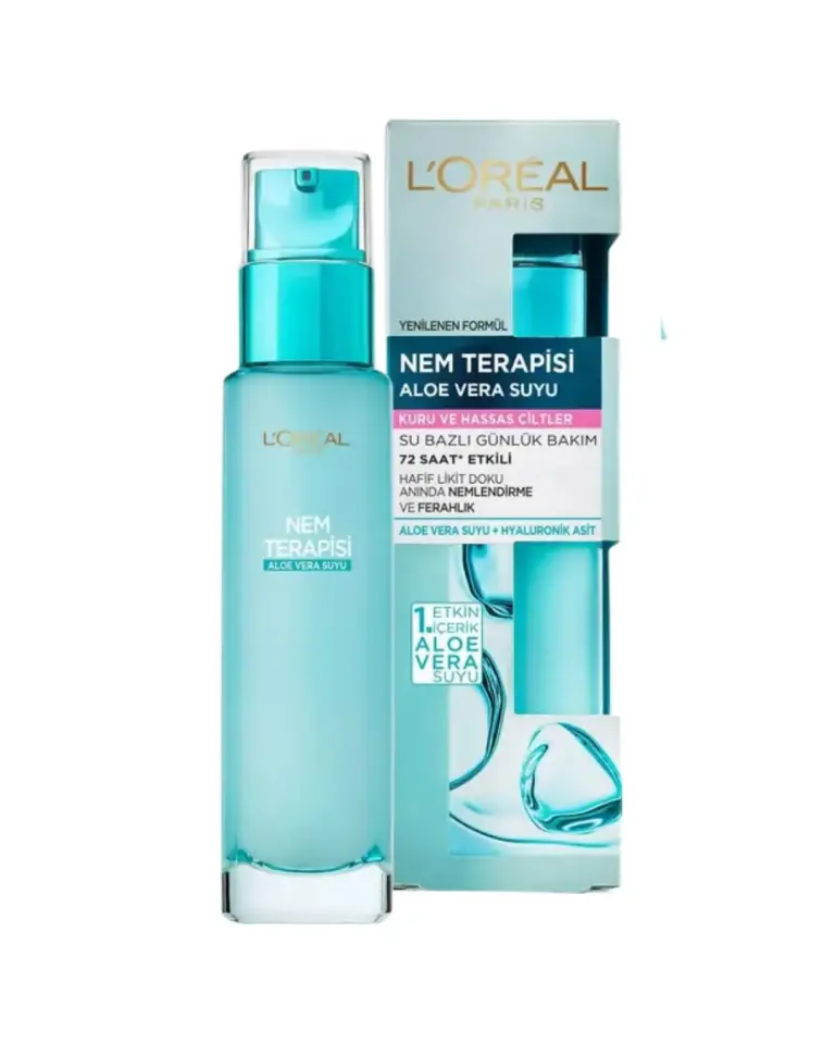 Loreal Paris Nem Terapisi Aloe Vera Suyu Kuru Ve Hassas Ciltler Krem 70 Ml