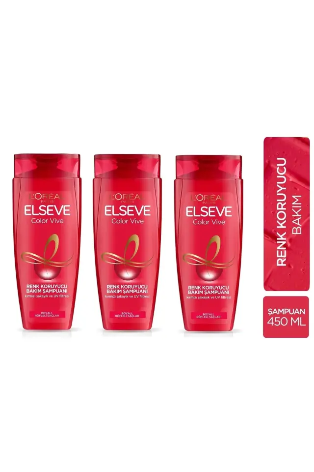 Loreal Şampuan Color Vive Renk Koruyucu Bakım Şampuanı 450 Ml X 3 Adet