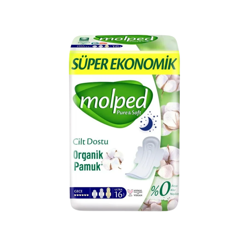 MOLPED Hijyenik Ped Gece Süper Eko 16lı Hijyenik Ped Gece Süper Eko 16lı