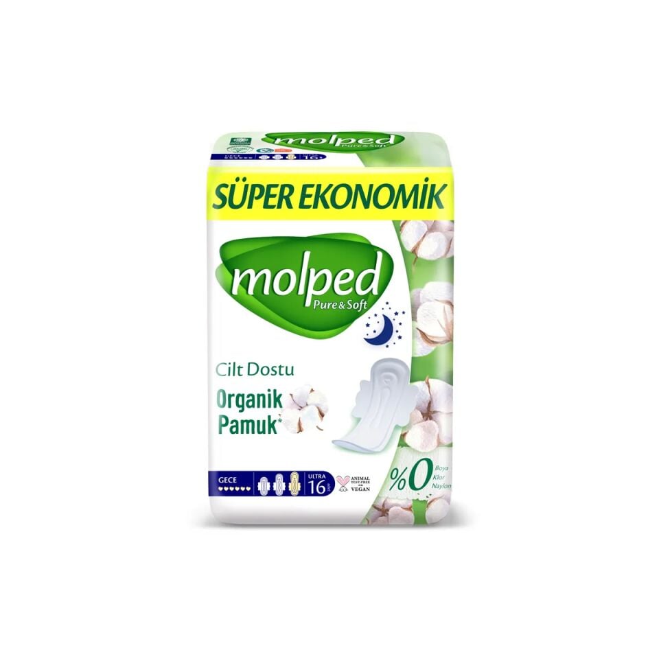 MOLPED Hijyenik Ped Gece Süper Eko 16lı Hijyenik Ped Gece Süper Eko 16lı